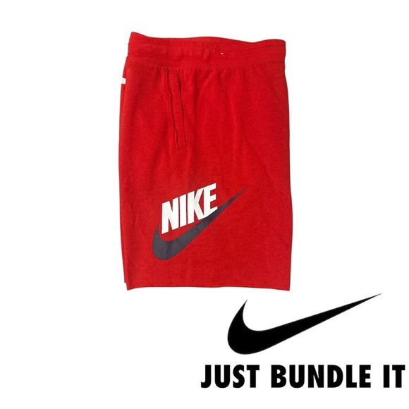 Nike Men's Club French Terry Alumni Shorts-Red White Blue XL - Picture 1 of 3
